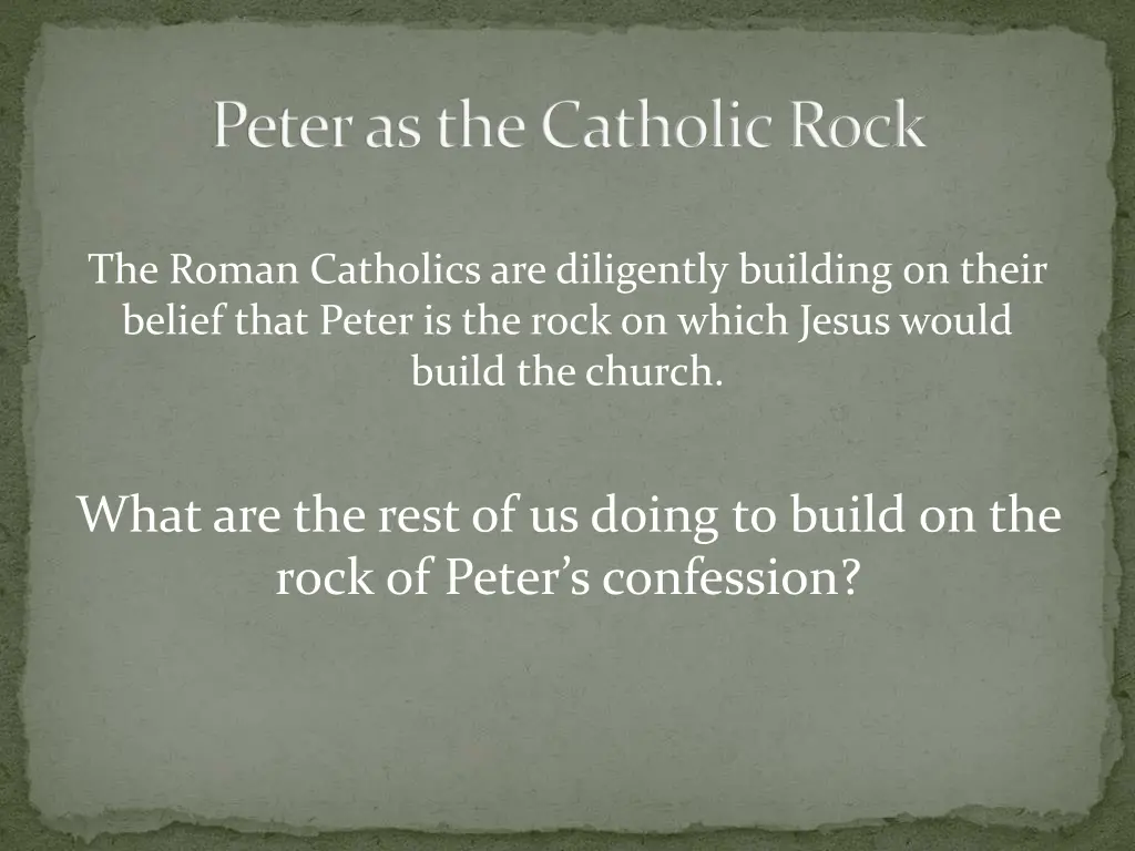 peter as the catholic rock