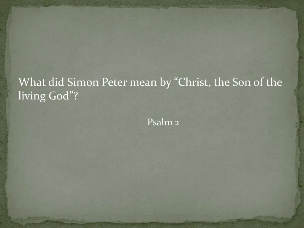 what did simon peter mean by christ