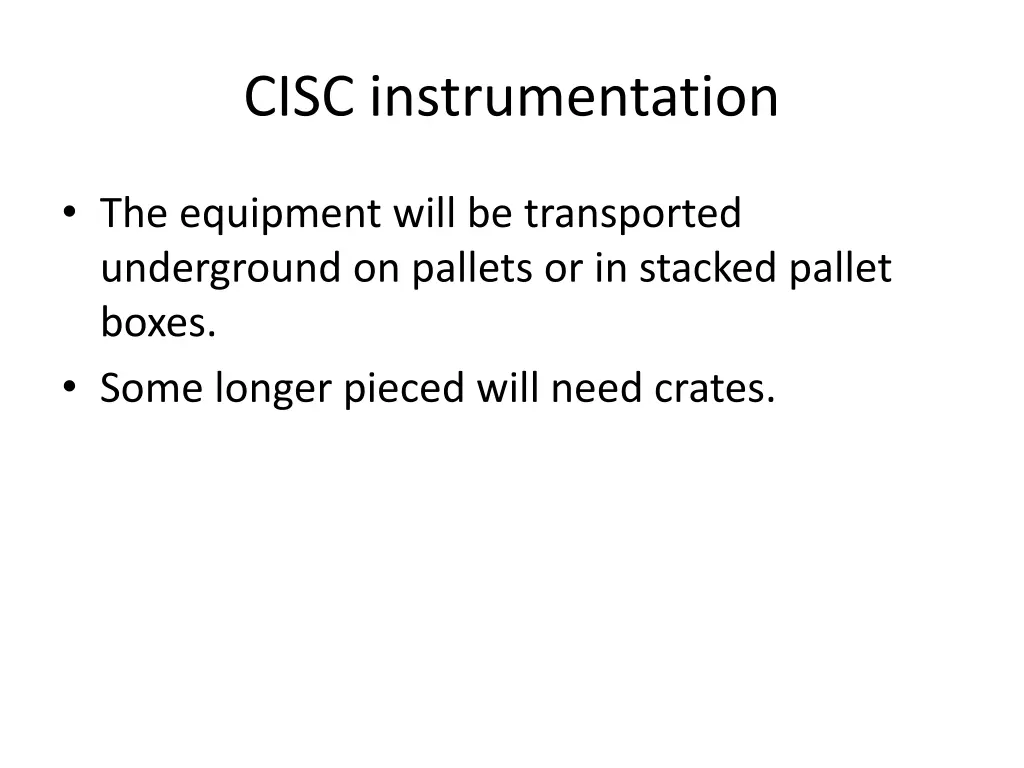 cisc instrumentation