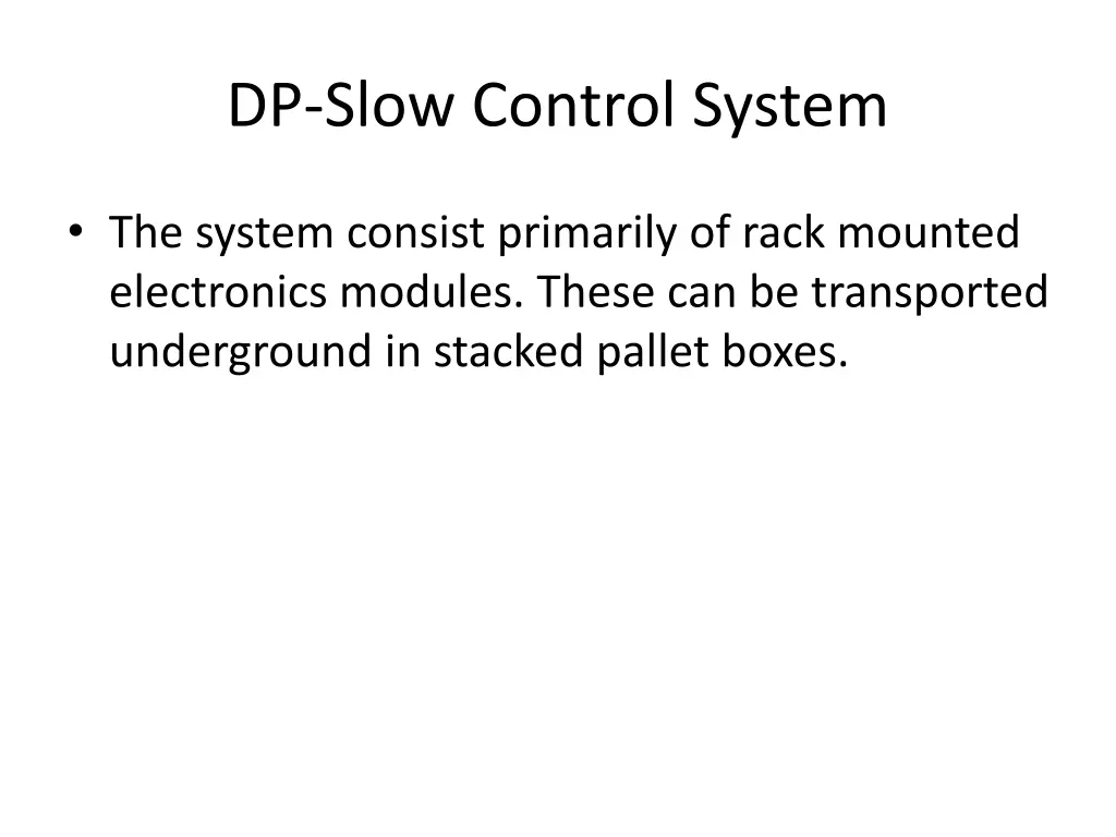 dp slow control system