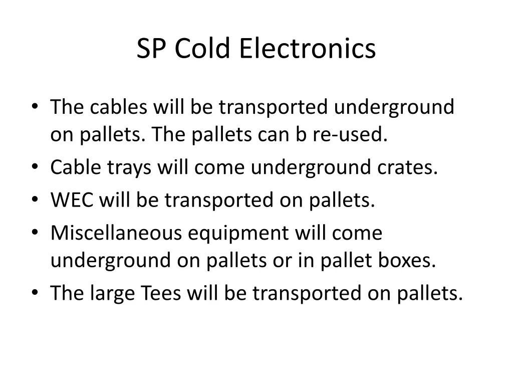 sp cold electronics