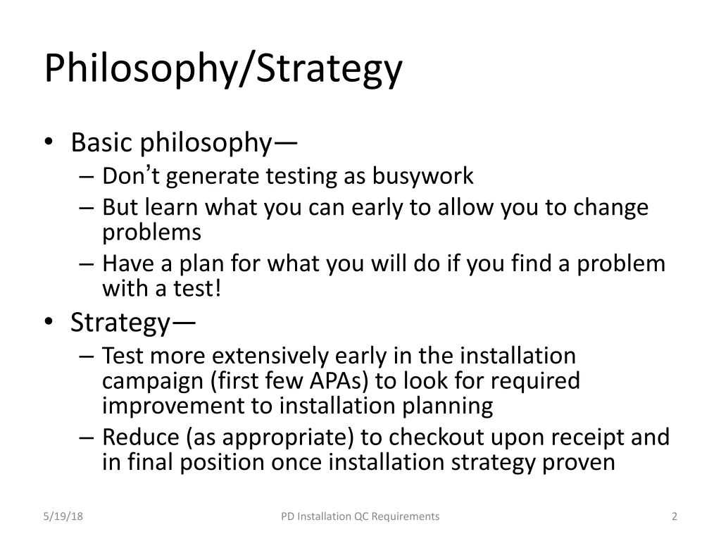 philosophy strategy