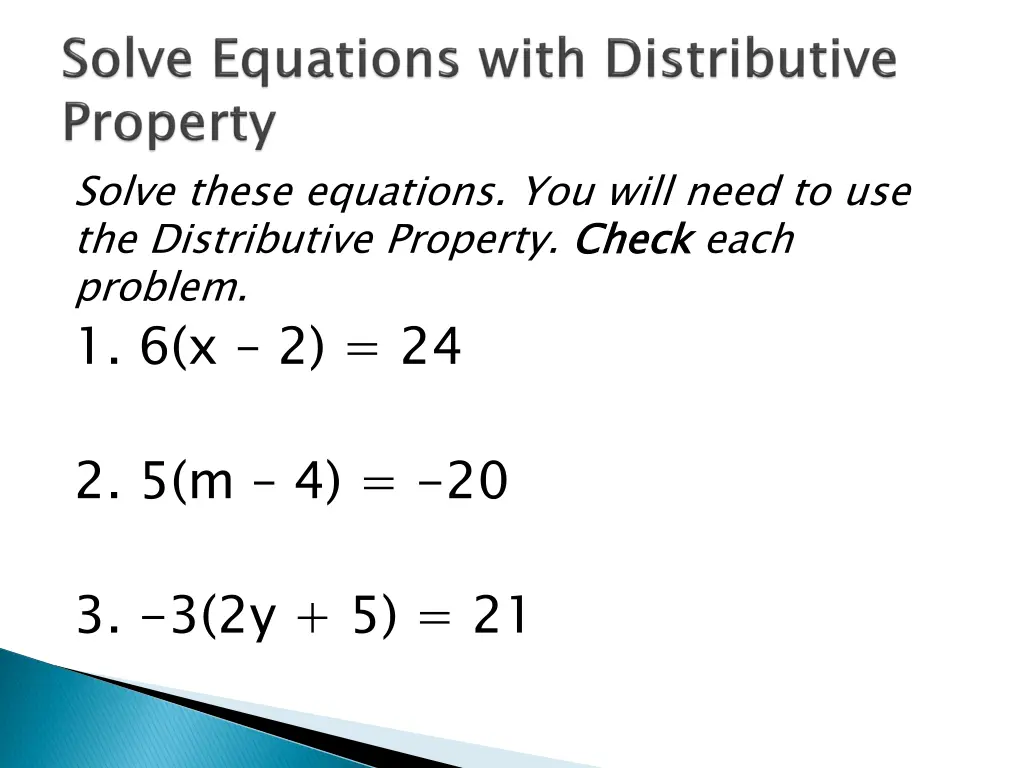 solve these equations you will need