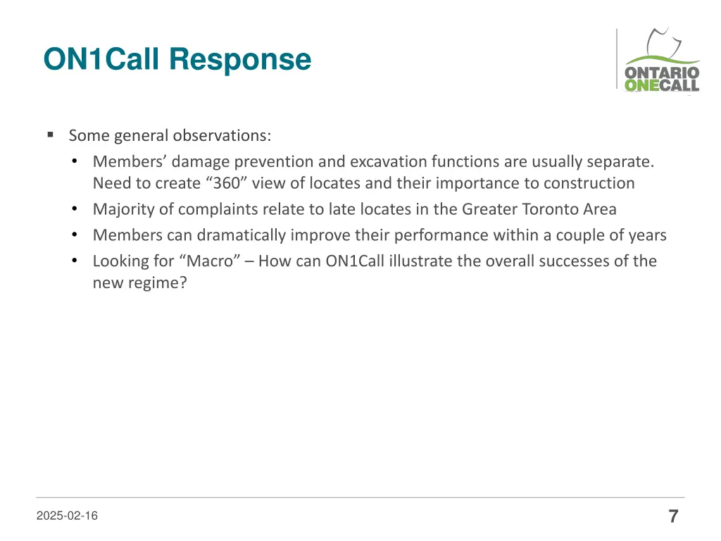 on1call response