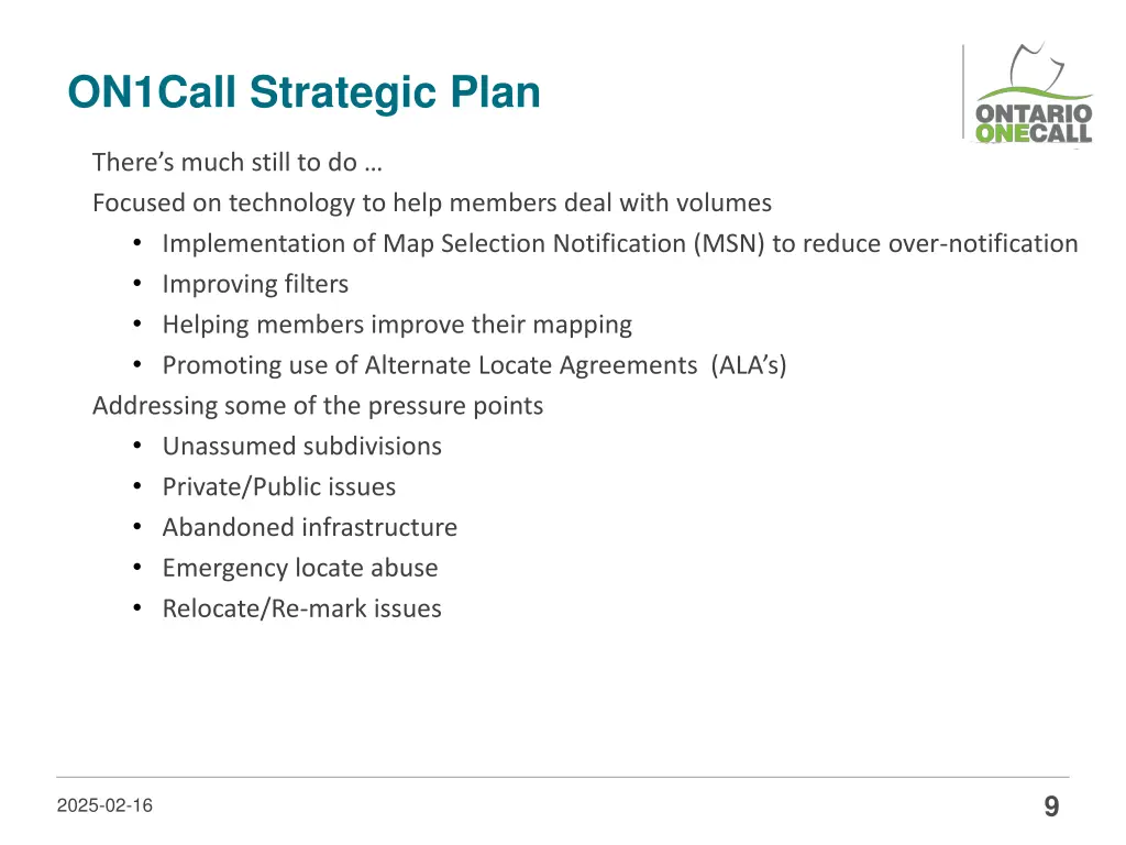 on1call strategic plan