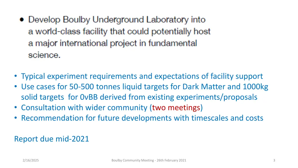 typical experiment requirements and expectations