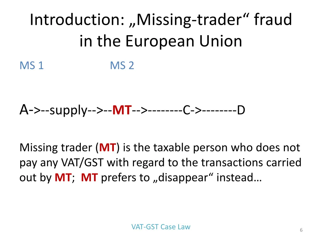 introduction missing trader fraud in the european
