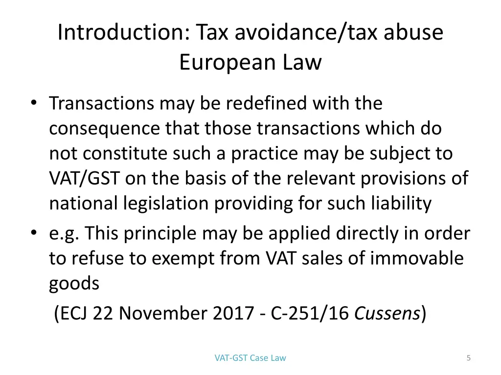 introduction tax avoidance tax abuse european law 1
