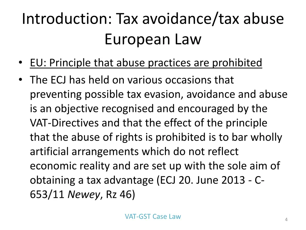 introduction tax avoidance tax abuse european law