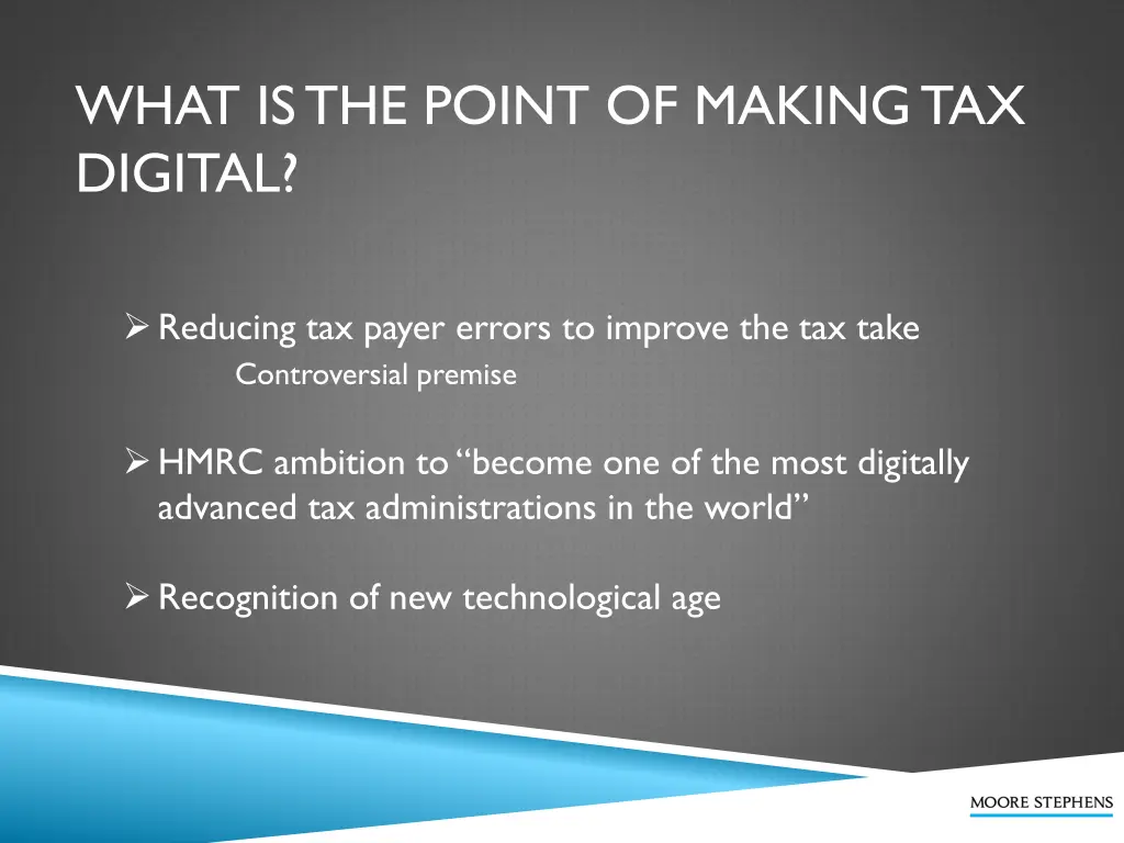 what is the point of making tax digital