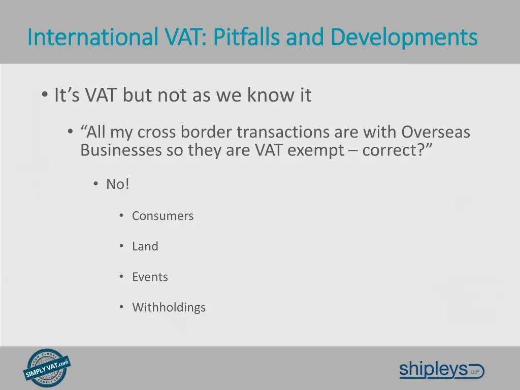 international vat pitfalls and developments 1