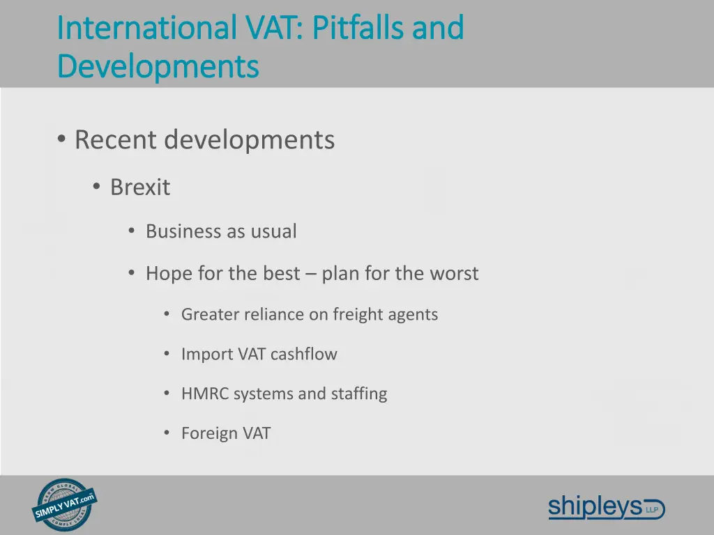 international vat pitfalls and international 3