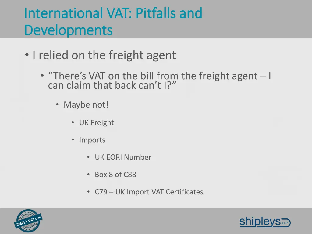 international vat pitfalls and international