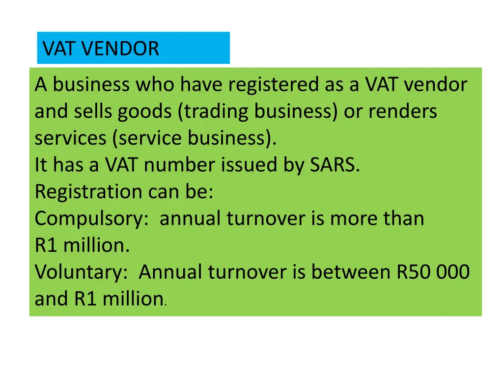 vat vendor