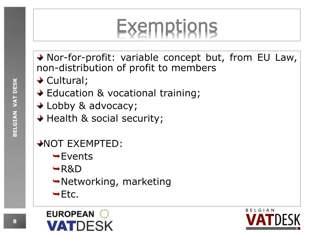 exemptions