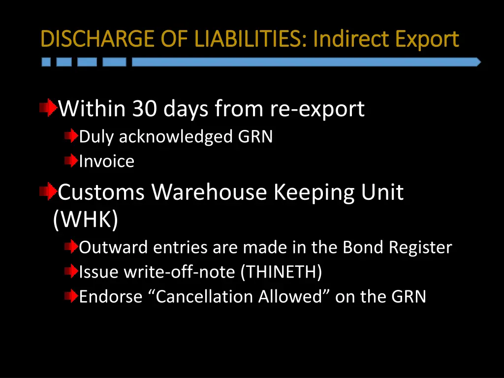 discharge of discharge of liabilities indirect