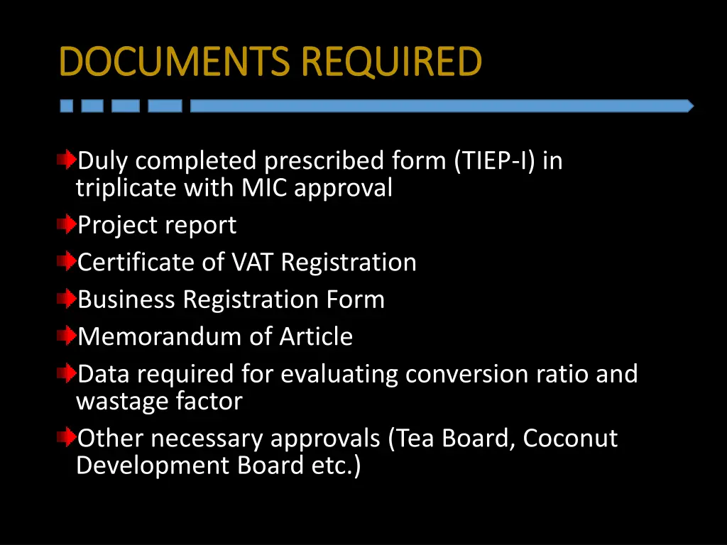 documents documents required