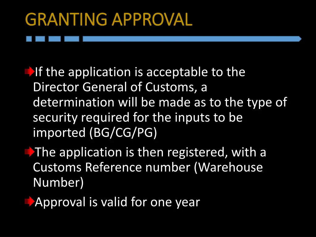 granting granting approval