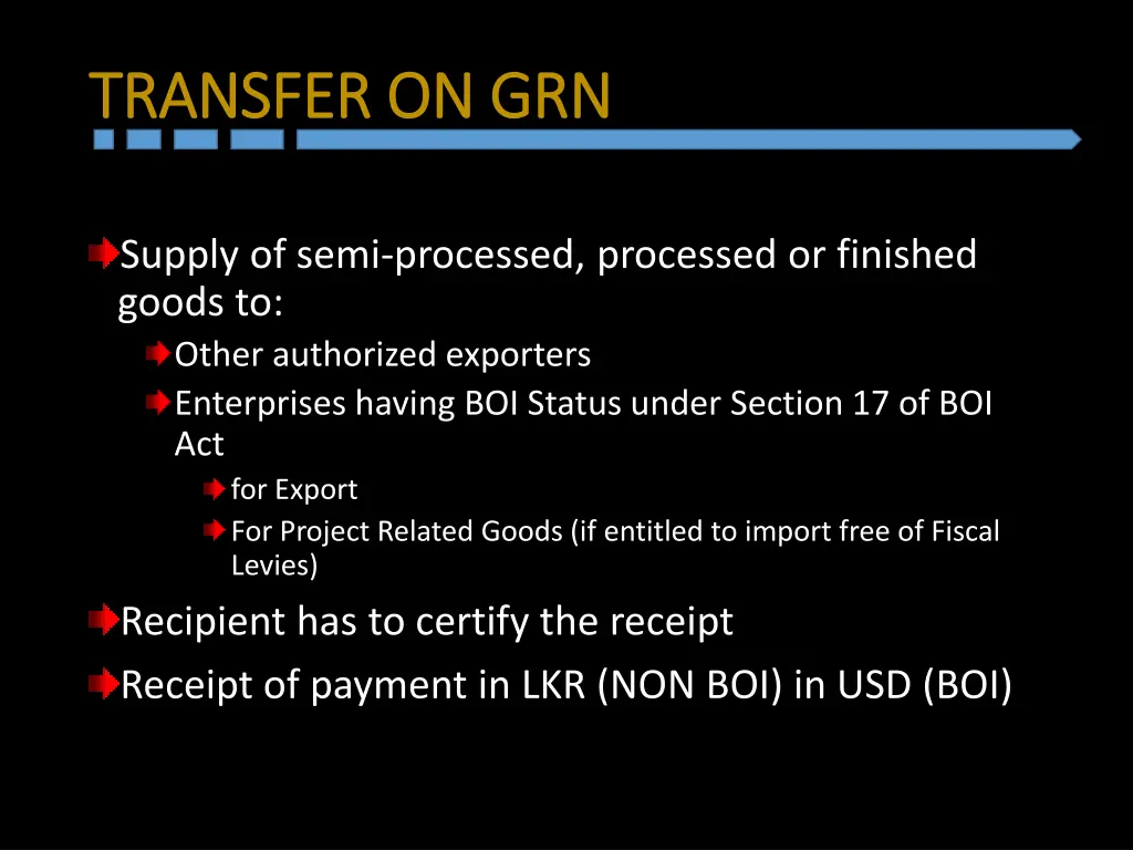 transfer transfer on grn
