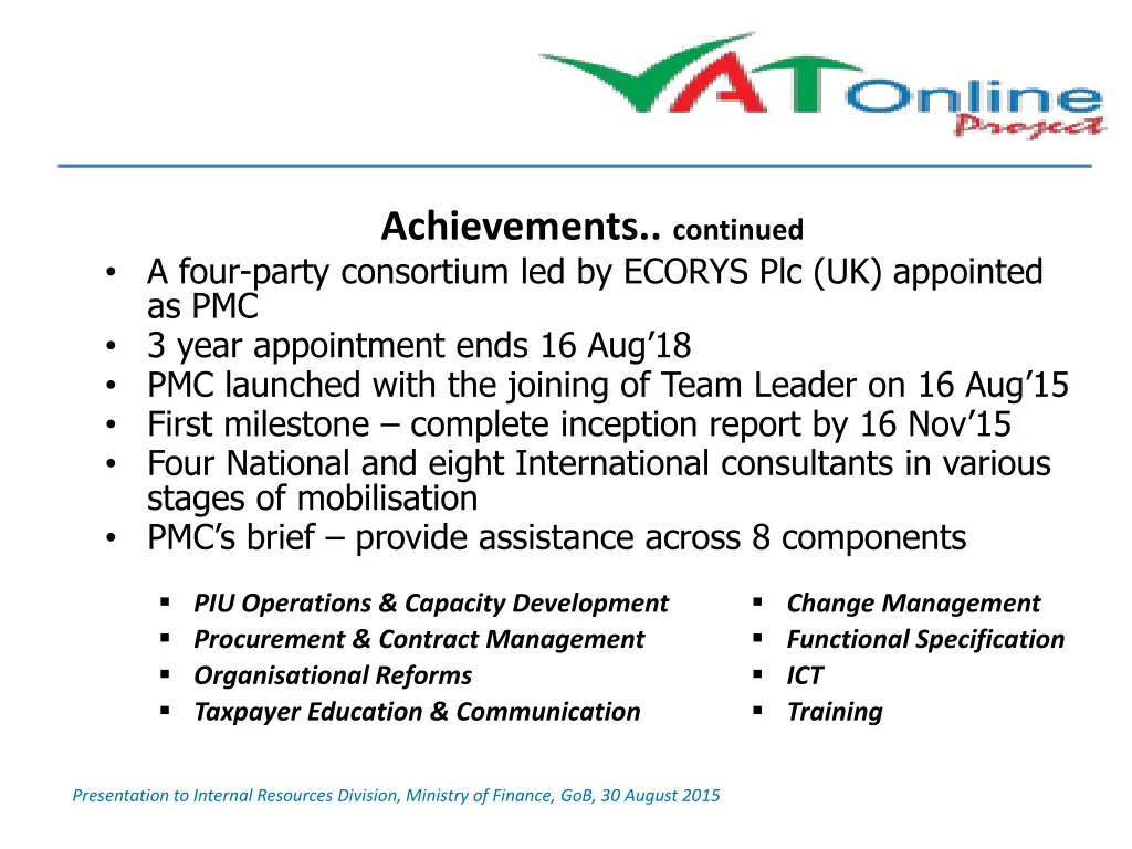 achievements continued