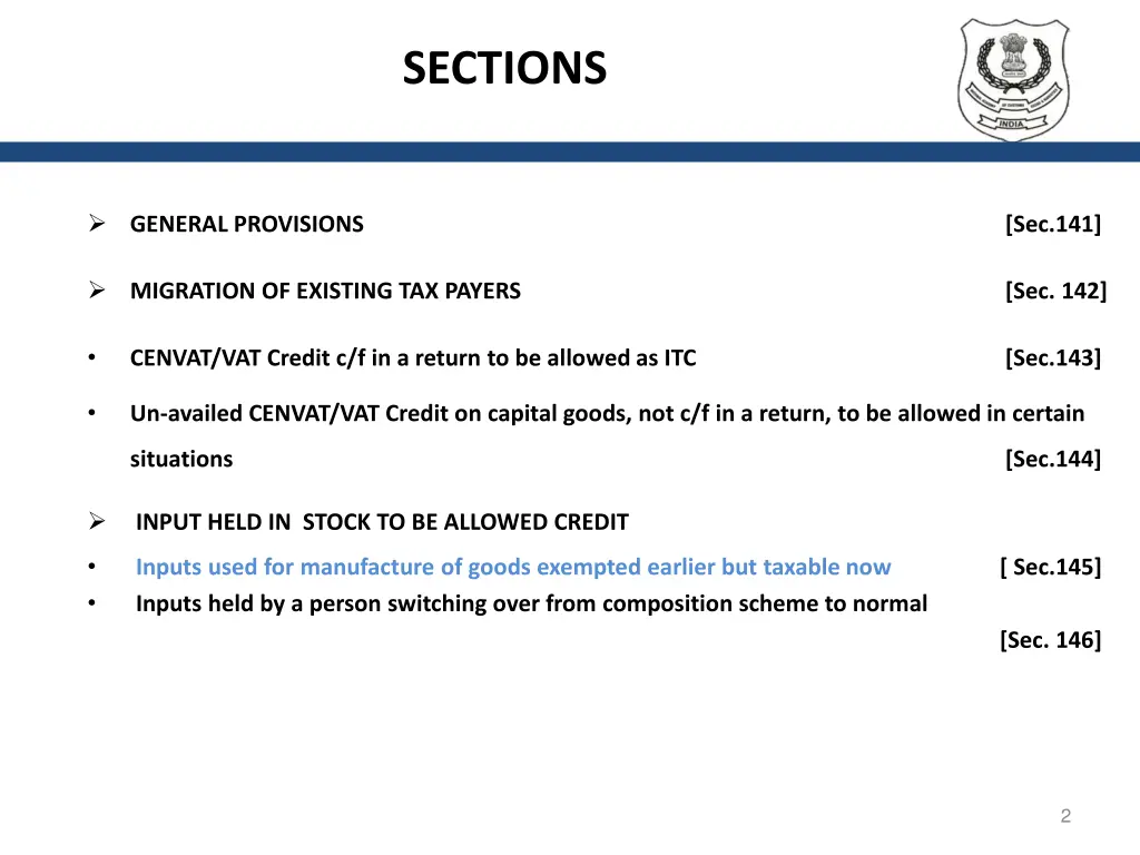 sections