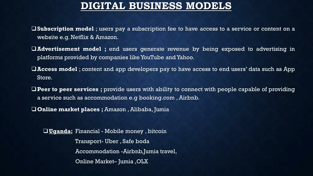 digital business models