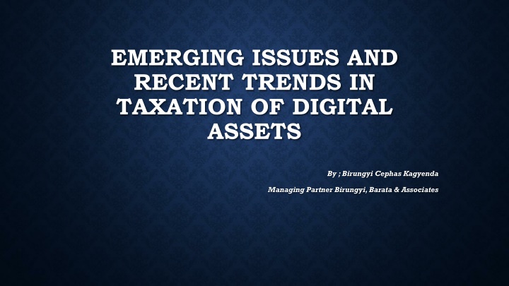 emerging issues and recent trends in taxation