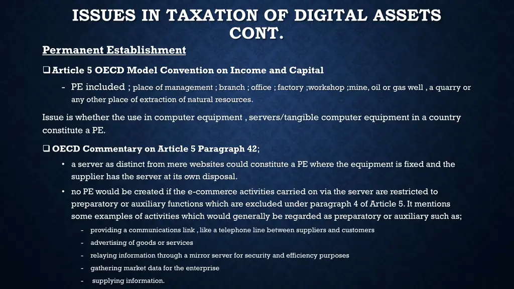 issues in taxation of digital assets cont 1
