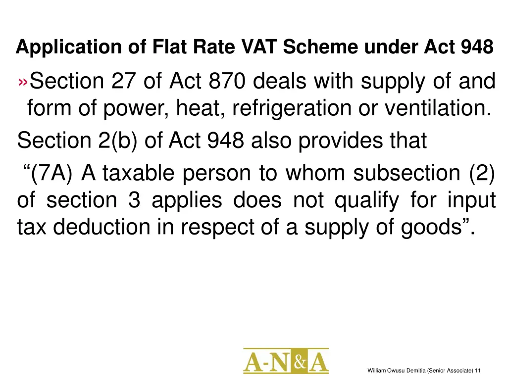 application of flat rate vat scheme under 2