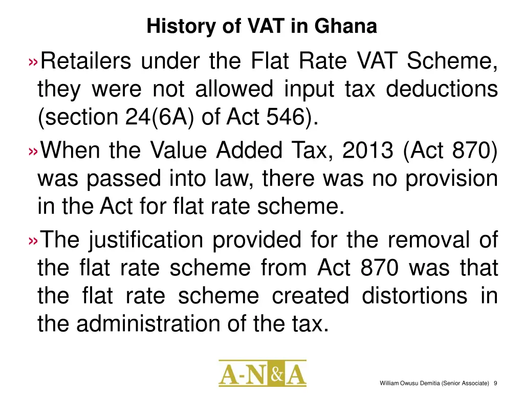 history of vat in ghana 2