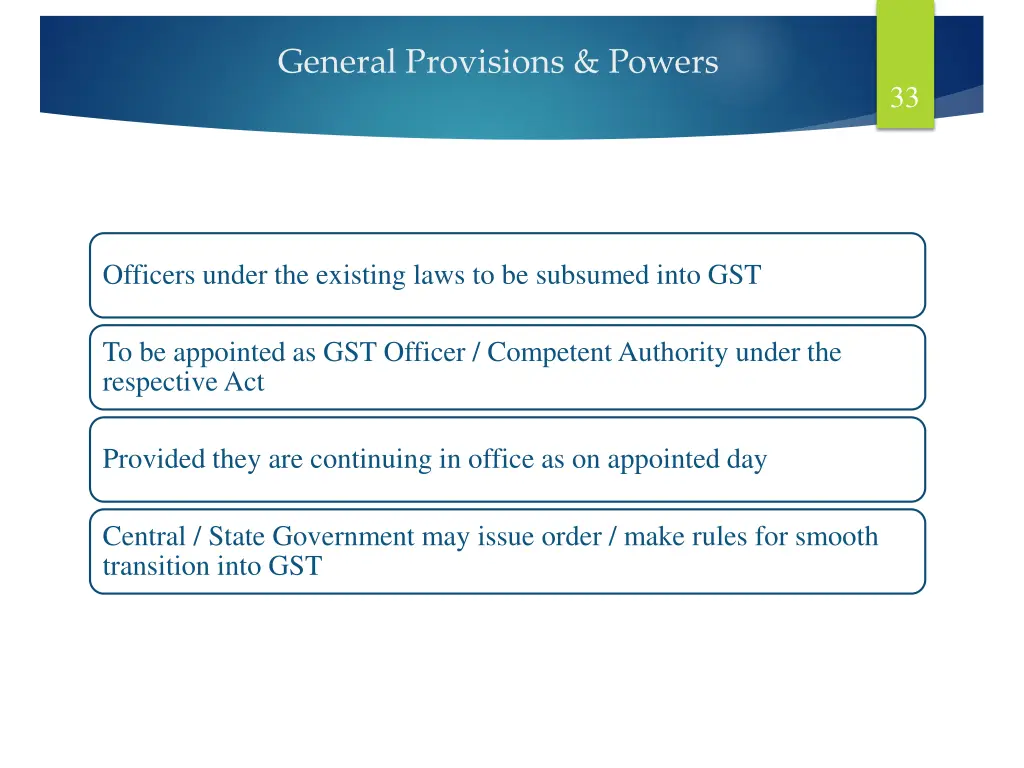 general provisions powers