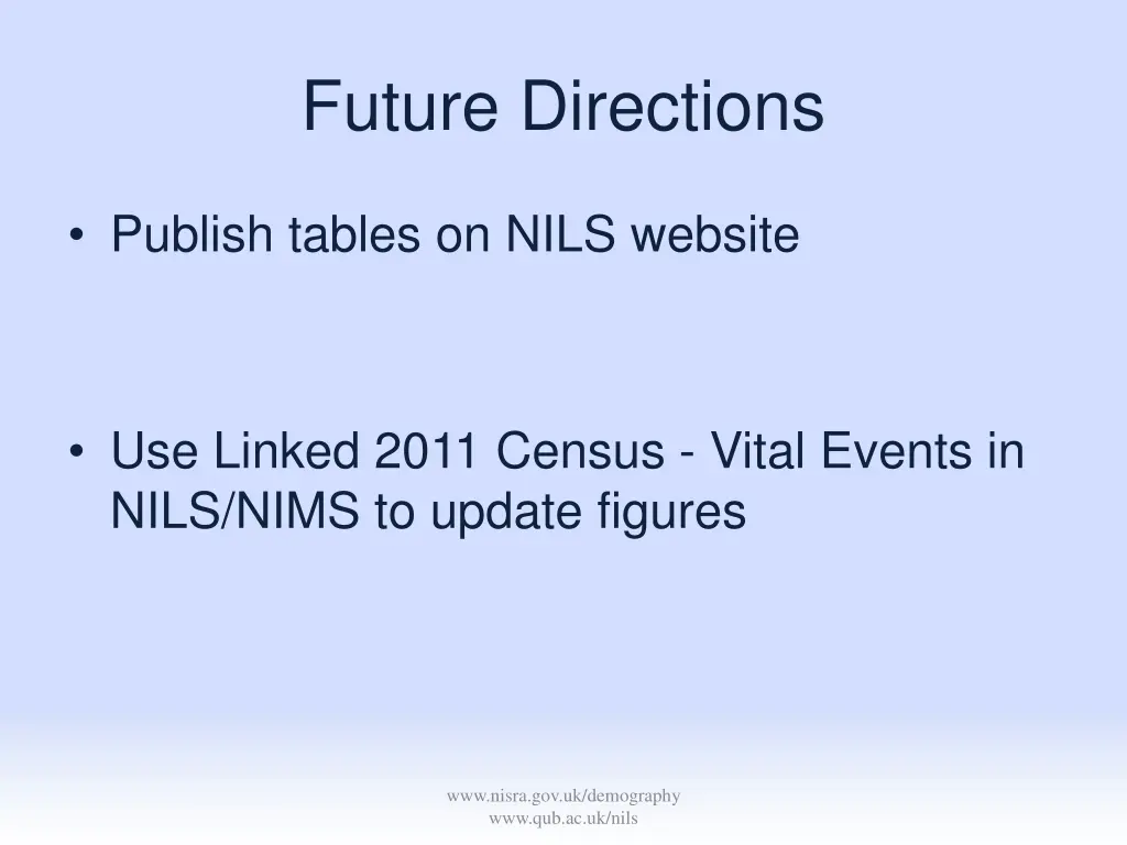 future directions