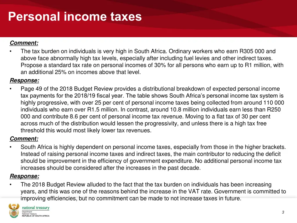 personal income taxes