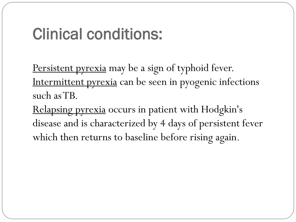 clinical conditions clinical conditions