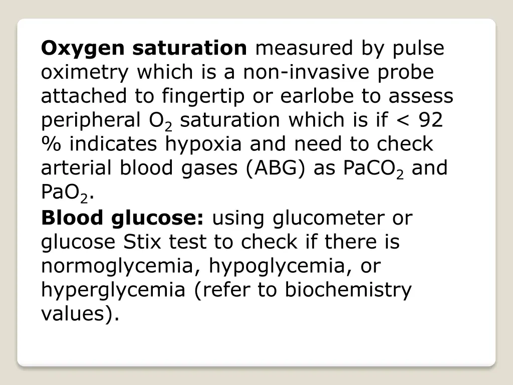 oxygen saturation measured by pulse oximetry