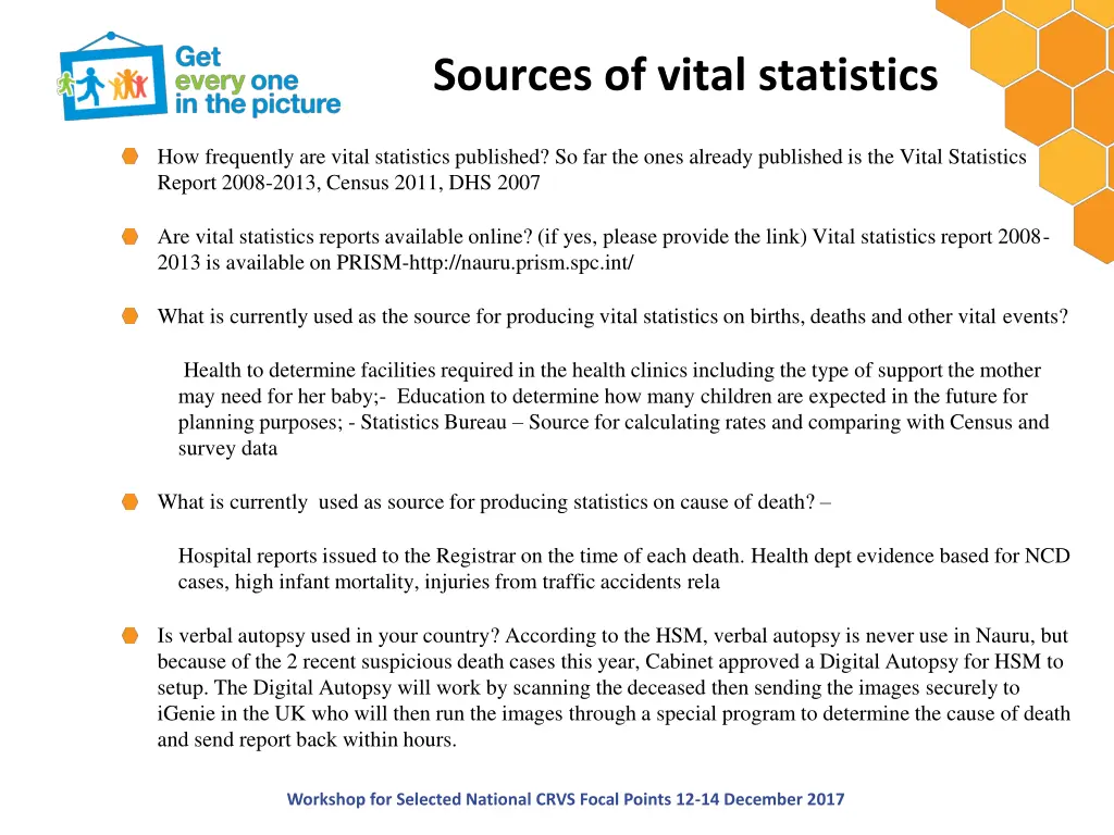 sources of vital statistics