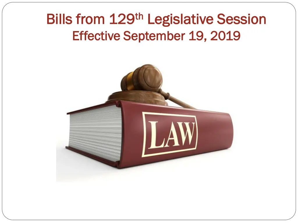 bills from 129 bills from 129 th th legislative
