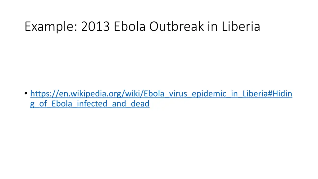 example 2013 ebola outbreak in liberia