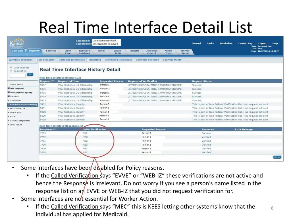 real time interface detail list 4