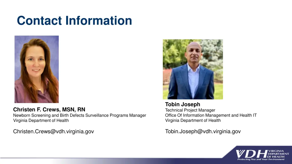 contact information