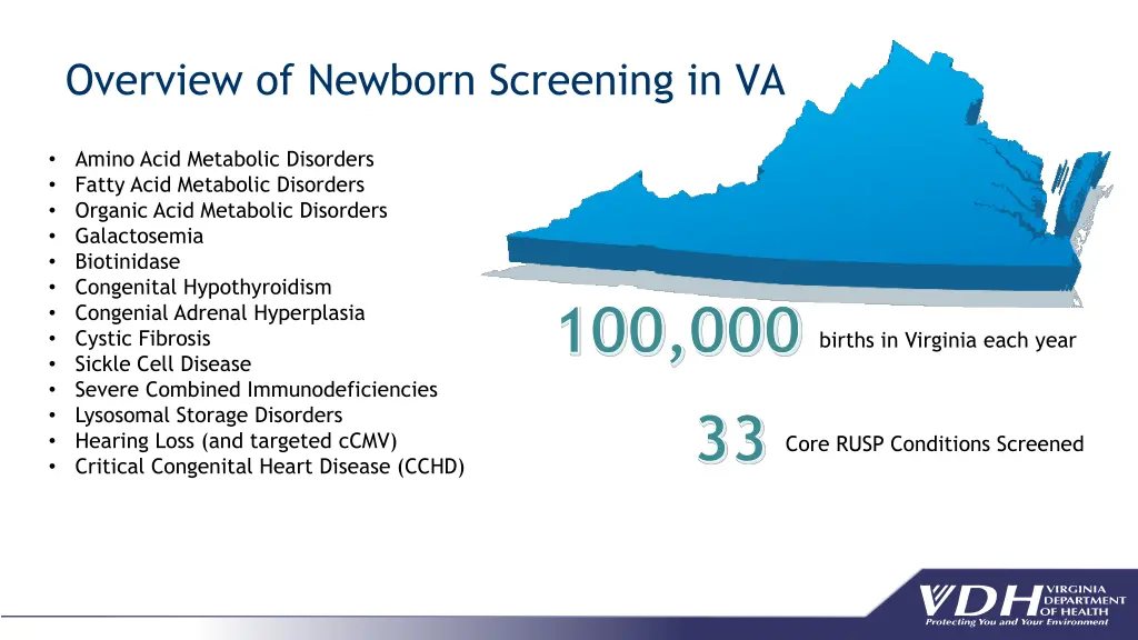 overview of newborn screening in va