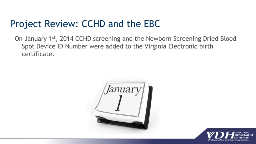 project review cchd and the ebc