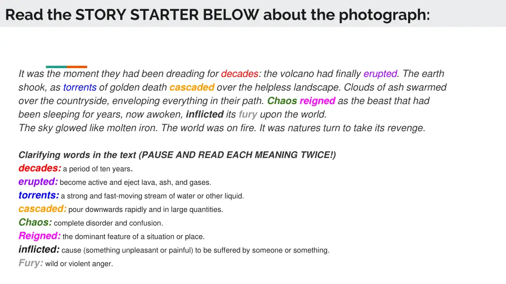 read the story starter below about the photograph