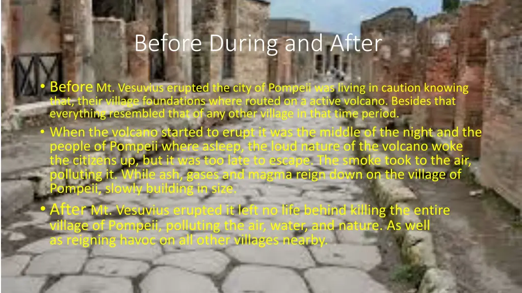 before during and after
