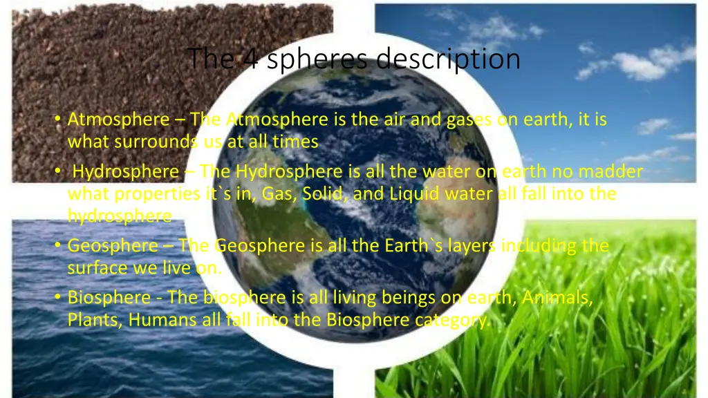 the 4 spheres description