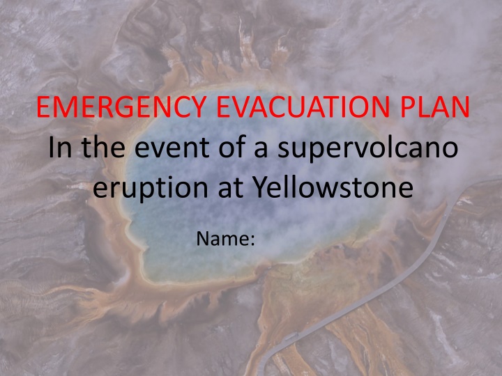 emergency evacuation plan in the event