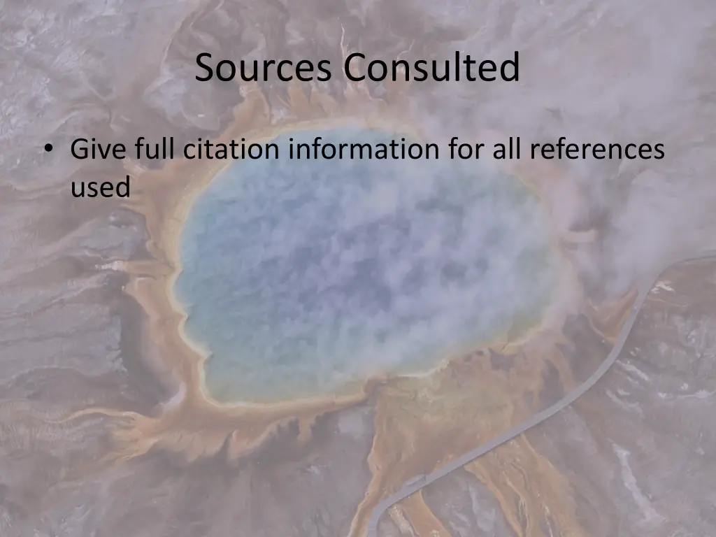 sources consulted