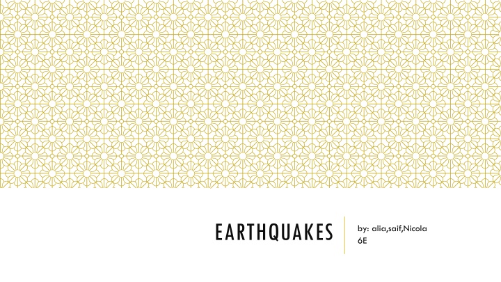 earthquakes