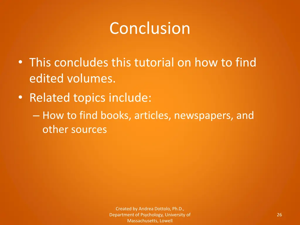 conclusion