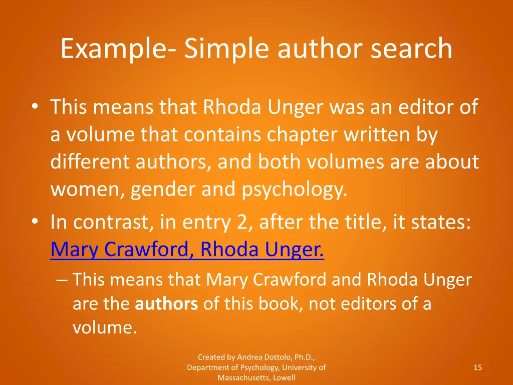 example simple author search